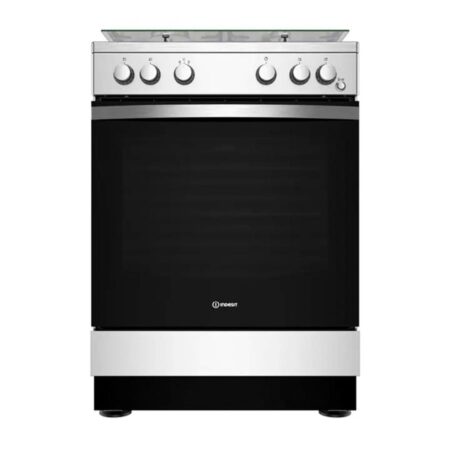 Cuisinière INDESIT 4 Feux à Gaz 60×60 avec Four à Gaz Gris