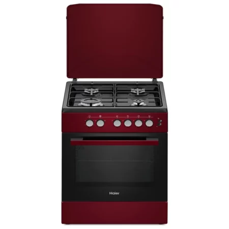 Cuisinière à gaz 4 feux Haier dimension 60×60 Rouge