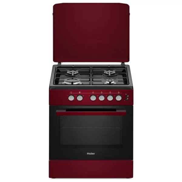 Cuisinière à gaz 4 feux Haier dimension 60×60 Rouge