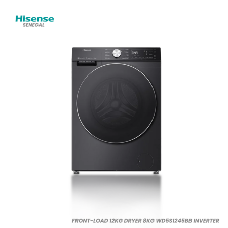 HISENSE MACHINE A LAVER FRONT-LOAD 12KG DRYER 8KG WD5S1245BB INVERTER