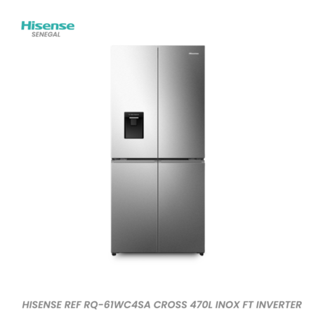 HISENSE REF RQ-61WC4SA CROSS 470L INOX FT INVERTER