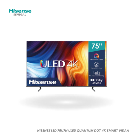 HISENSE TV 75U7N 4K SMART VIDAA