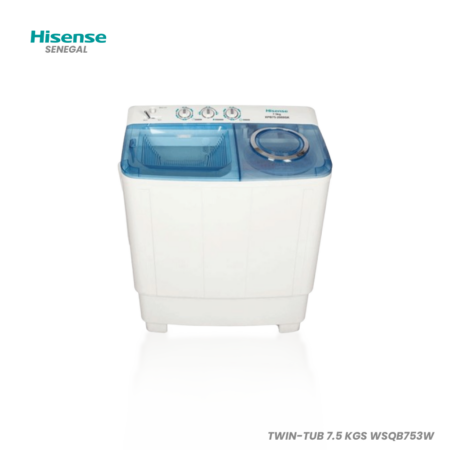 HISENSE MACHINE A LAVER TWIN-TUB 7.5 KGS WSQB753W