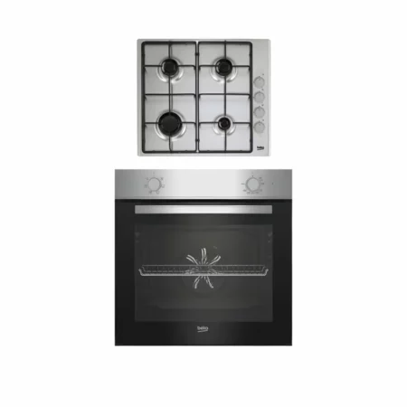 Four Beko Encastrable Electrique + Plaque a Gaz 4 Feux