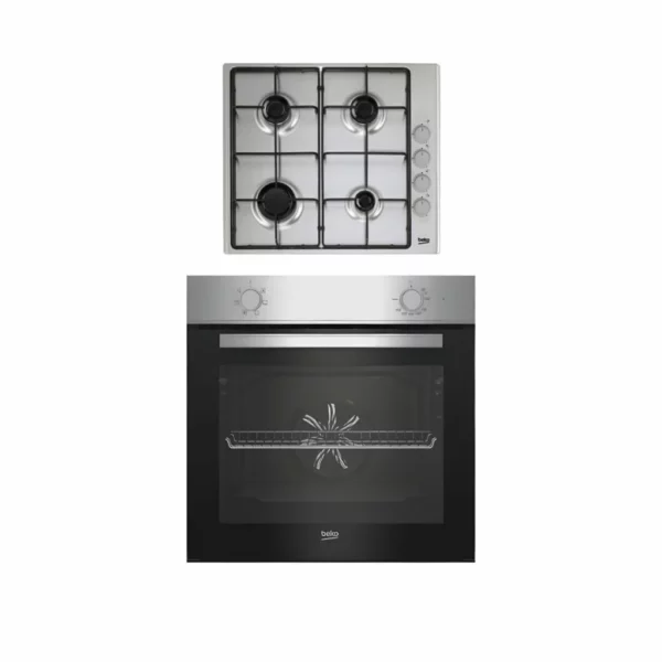 Four Beko Encastrable Electrique + Plaque a Gaz 4 Feux