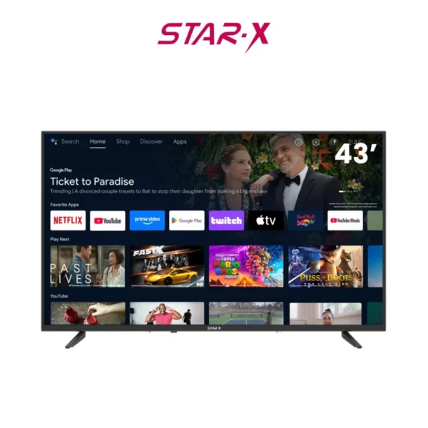 Téléviseur STAR X 43″ Smart Android LN6900S – Plongez dans un Divertissement Intuitif !